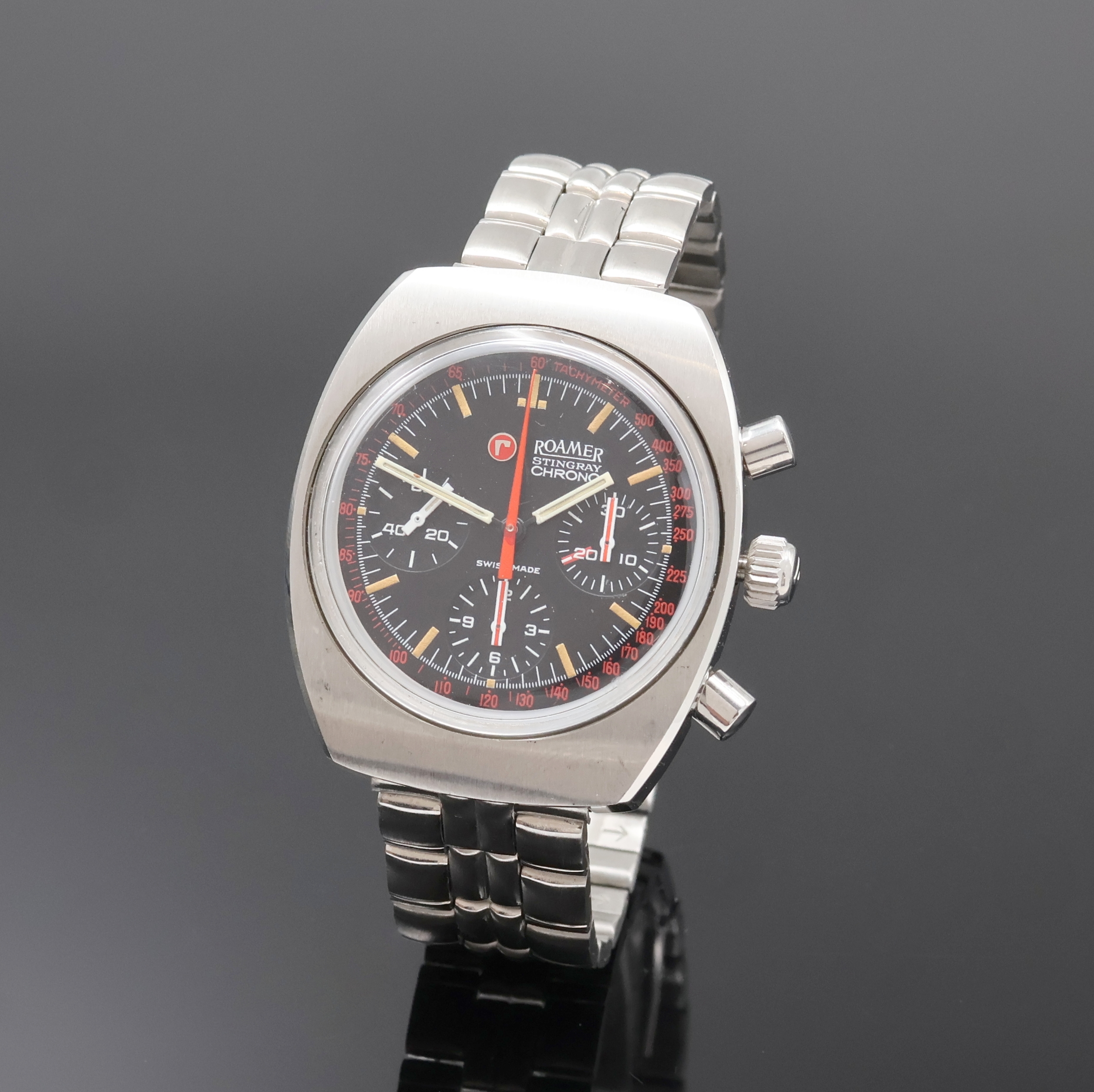 Image 27062086 - ROAMER Stingray Herrenchronograph in Stahl Referenz 072-9120.602, Schweiz um 1970, ...