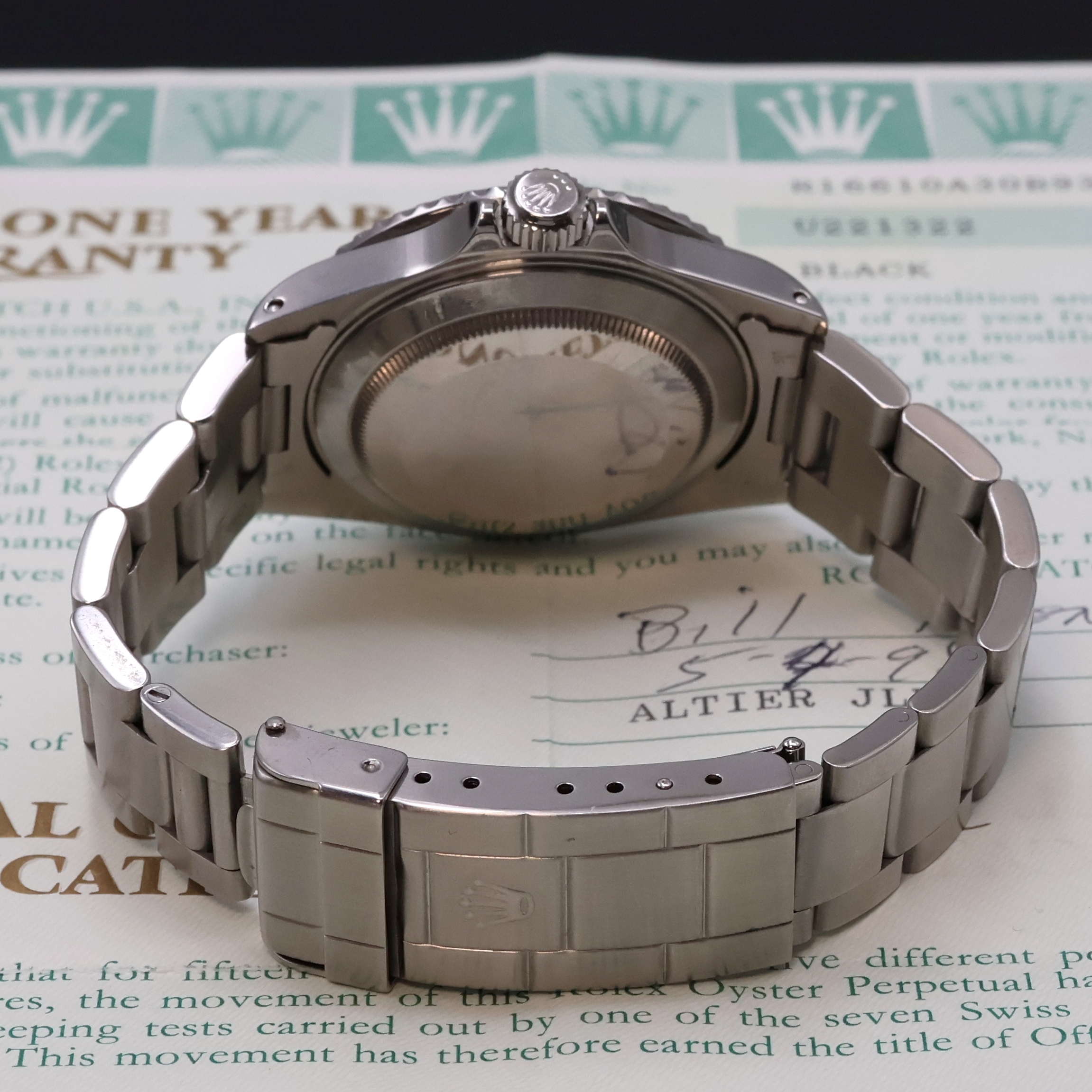 Detail b: ROLEX Oyster Perpetual Date Submariner Referenz 16610, Schweiz verk. lt. beil. Zertifikat 04/1998, Automatik, Chronometer der Superlative in ...