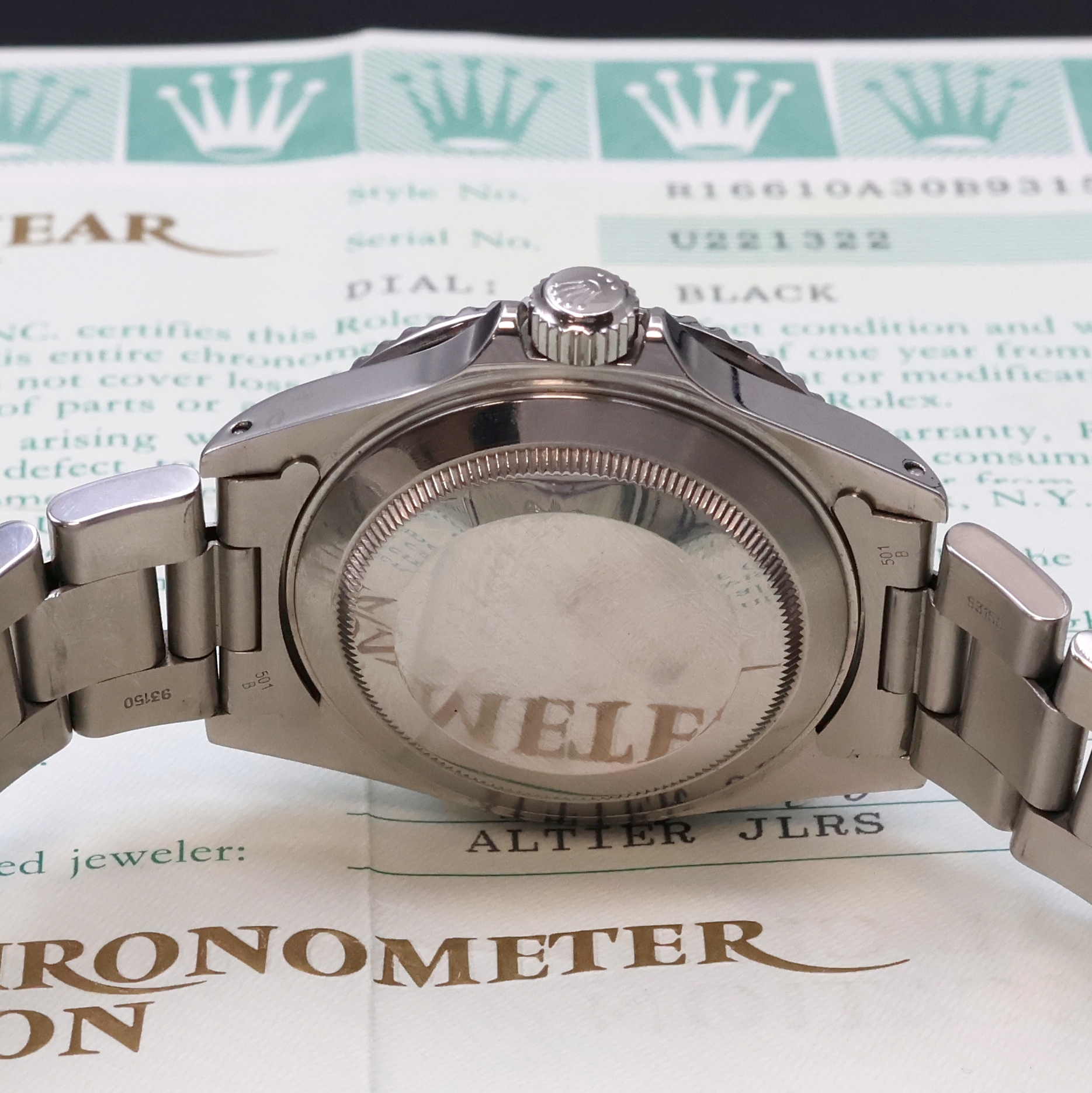 Detail d: ROLEX Oyster Perpetual Date Submariner Referenz 16610, Schweiz verk. lt. beil. Zertifikat 04/1998, Automatik, Chronometer der Superlative in ...