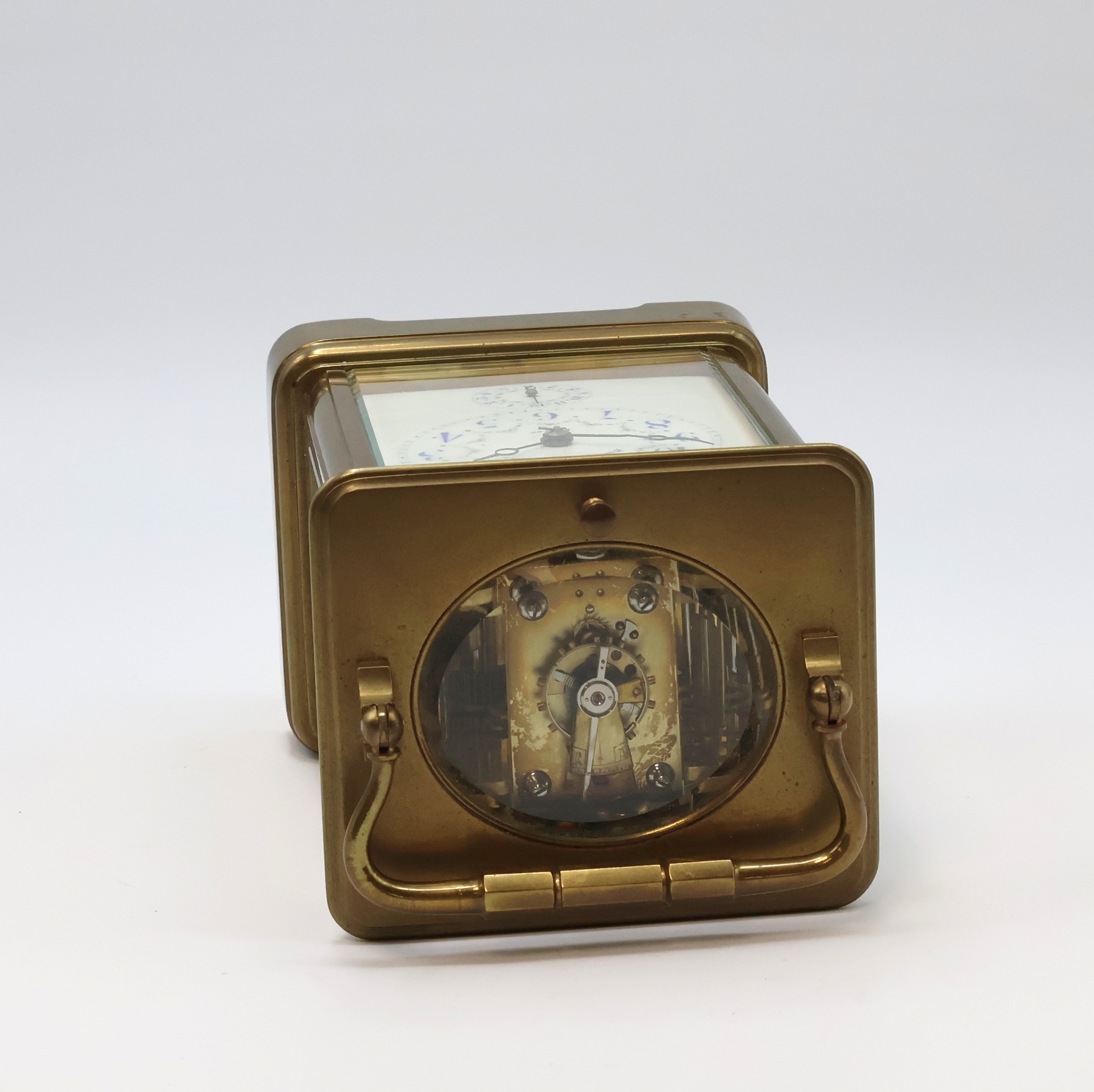 Detail f: BIGELOW KENNARD & CO Boston Reiseuhr mit Grande- und Petit-Sonnerie, Wecker und 1/4- Stunden Repetition, Frankreich um 1900, 5- seitig vergl. ...