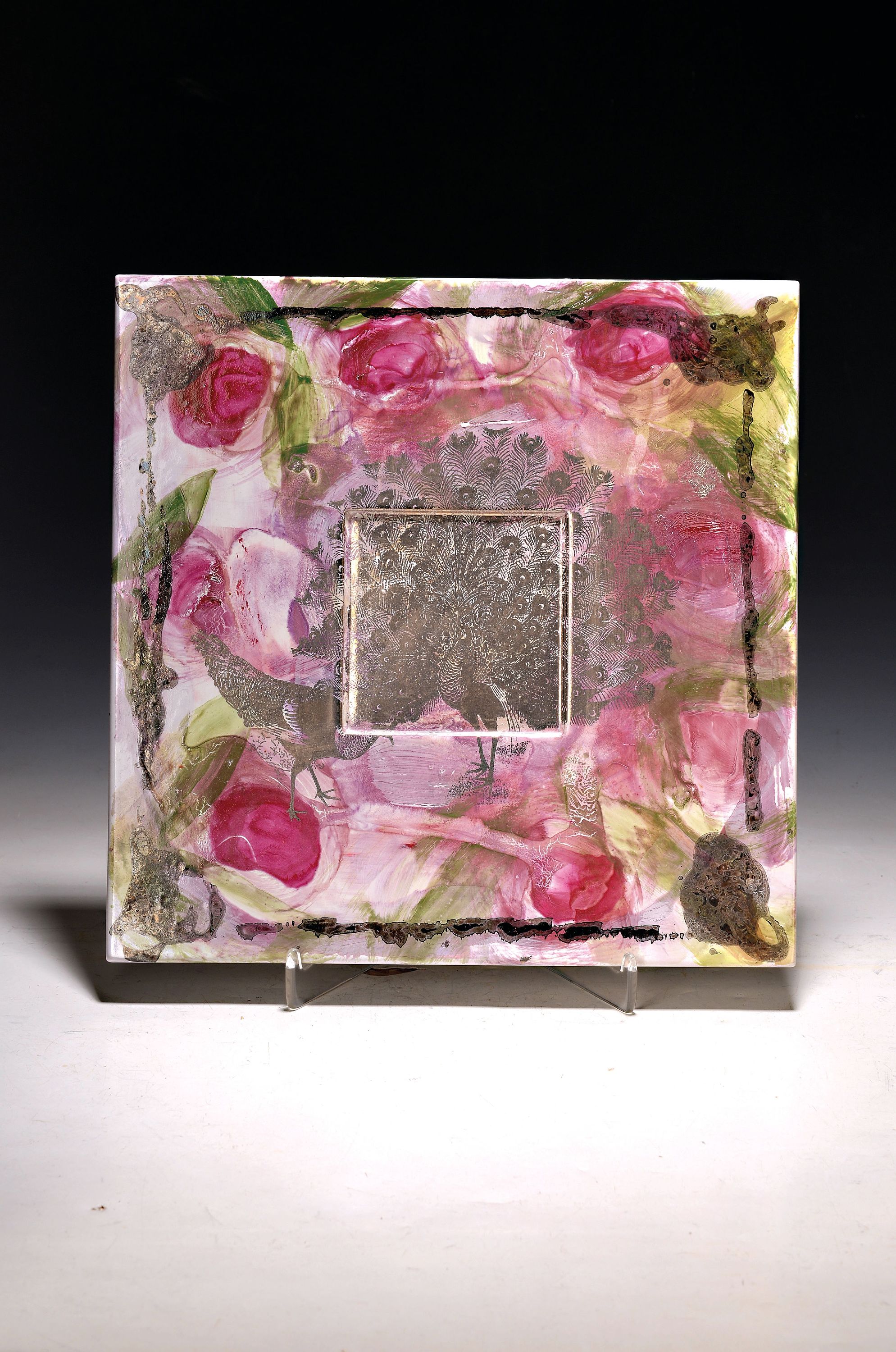 Image 27062097 - Bildplatte, Karlsruher Majolika, Unikat von Edith Baerwolff (geb. 1960 München), im ...