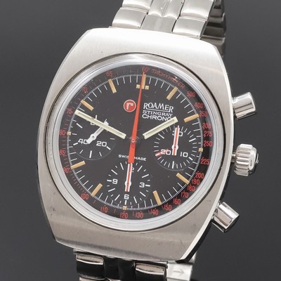 27062086a - ROAMER Stingray Herrenchronograph in Stahl Referenz 072-9120.602, Schweiz um 1970, ...