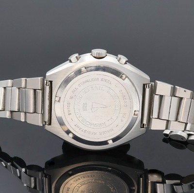 27062087d - VIP MEMOSAIL Regatta-Chronograph in Stahl, Schweiz um 1970, Handaufzug, massives ...