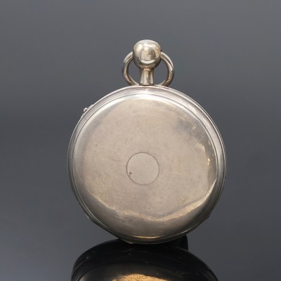 27062092a - Offene Spindeltaschenuhr mit 1/4 Std.- Repetition in Silber, Schweiz um 1830, guill. ...