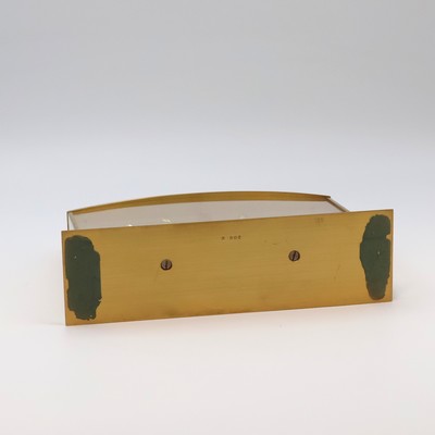 27062094h - IMHOF 2 hochwertige, vergoldete 8 Tage Tischuhren, Schweiz 1950-1960, 1x Steinsockel, ...