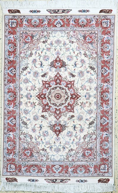 Image Täbriz fein(50 Raj) signiert, Persien, Ende20.Jhd, Korkwolle mit Seide, ca. 149 x 104 ...