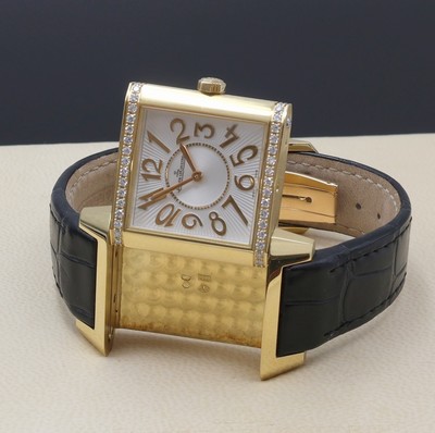27062255f - Jaeger-LeCoultre Armbanduhr Reverso Squadra in GG 750/000 mit Brillanten Referenz ...