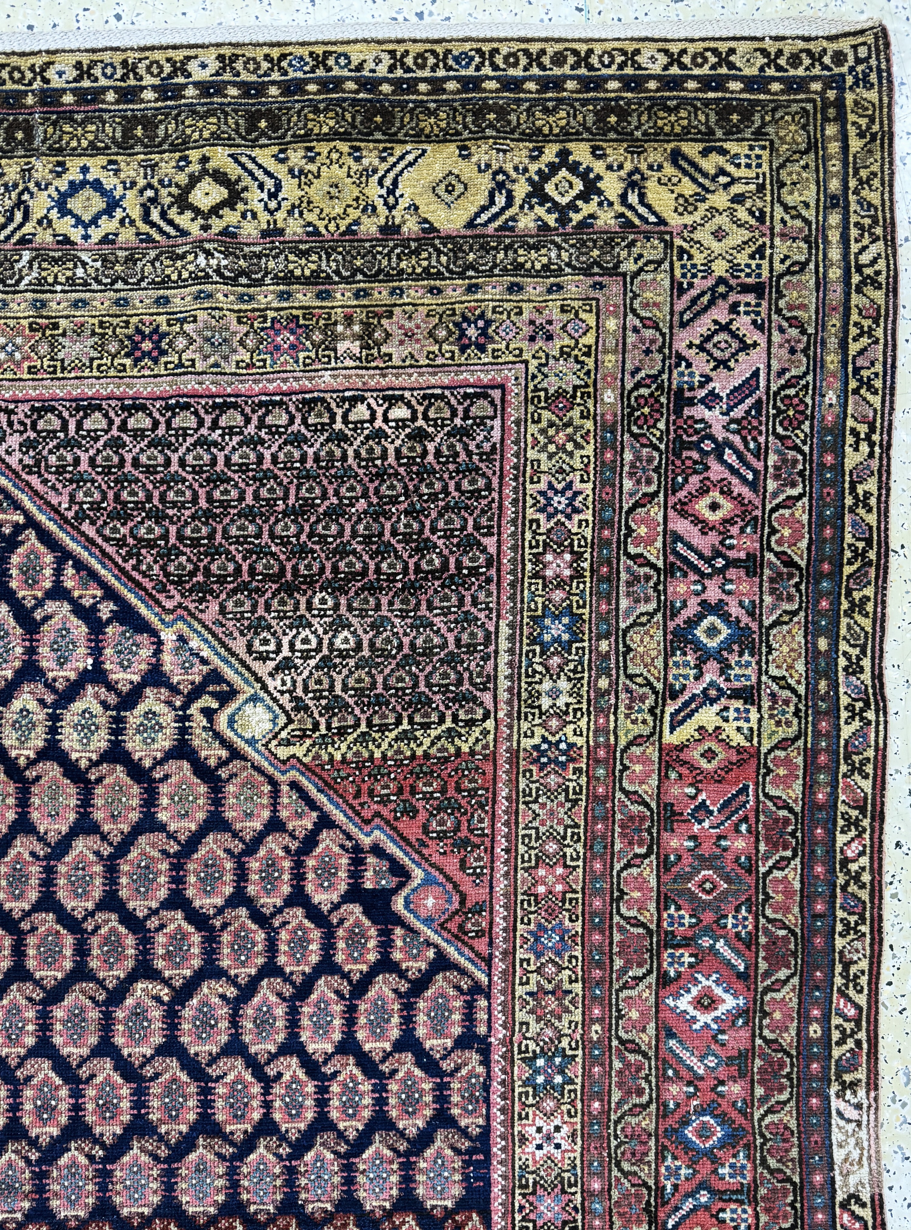 Detail f: Malayer Kelley antik, Persien, 19.Jhd, Wolle auf Baumwolle, ca. 400 x 180 cm, EHZ: 3