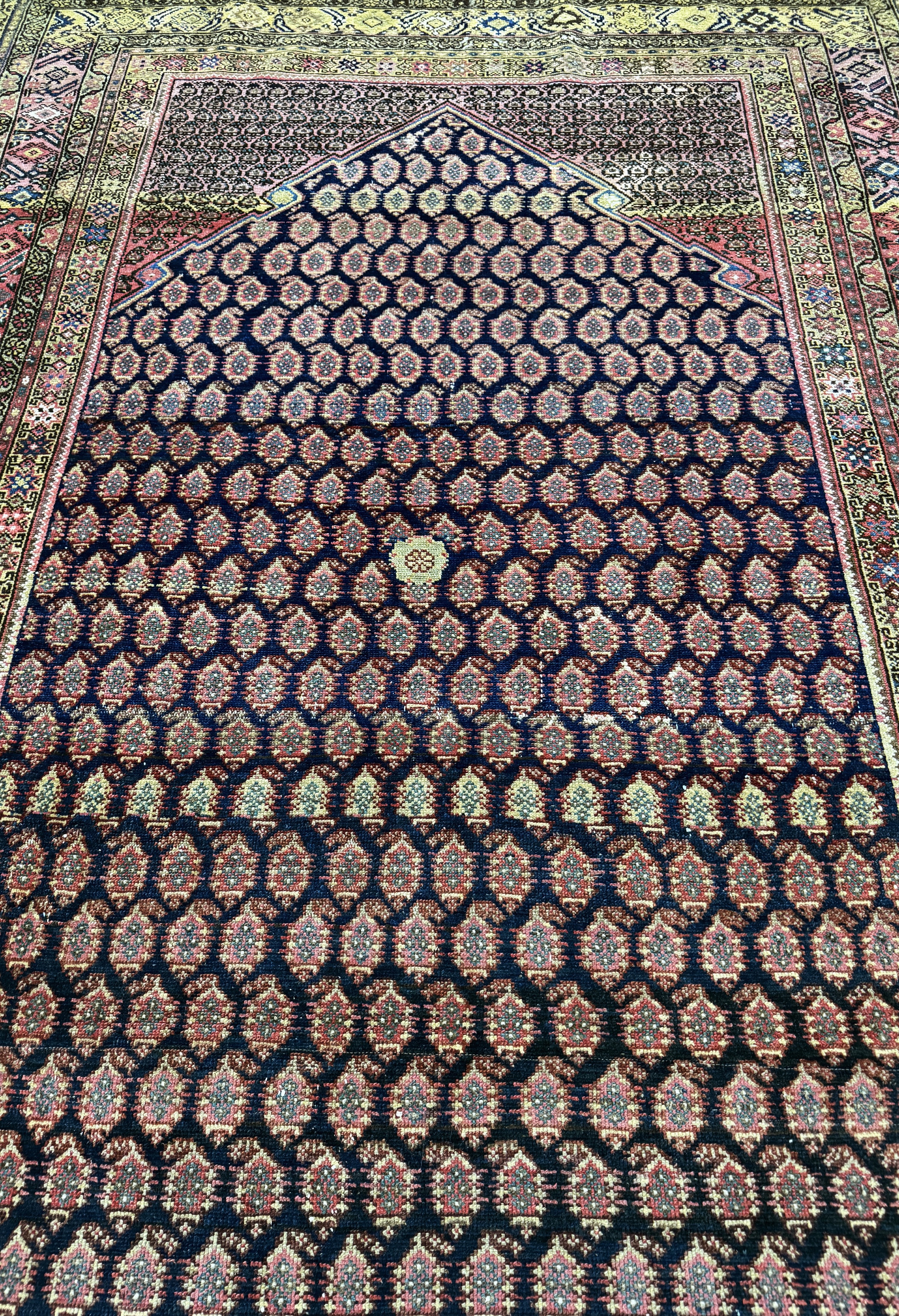 Detail g: Malayer Kelley antik, Persien, 19.Jhd, Wolle auf Baumwolle, ca. 400 x 180 cm, EHZ: 3