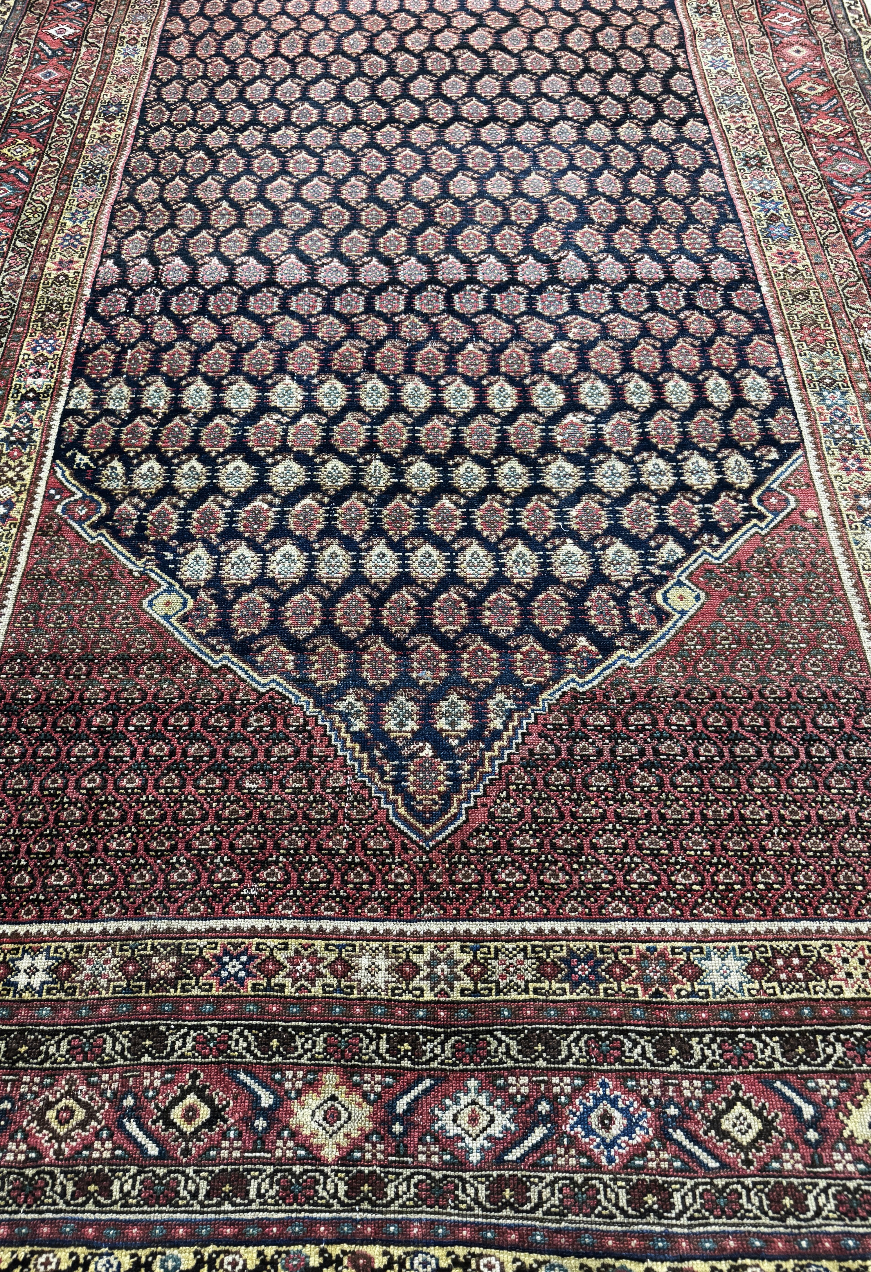 Detail h: Malayer Kelley antik, Persien, 19.Jhd, Wolle auf Baumwolle, ca. 400 x 180 cm, EHZ: 3