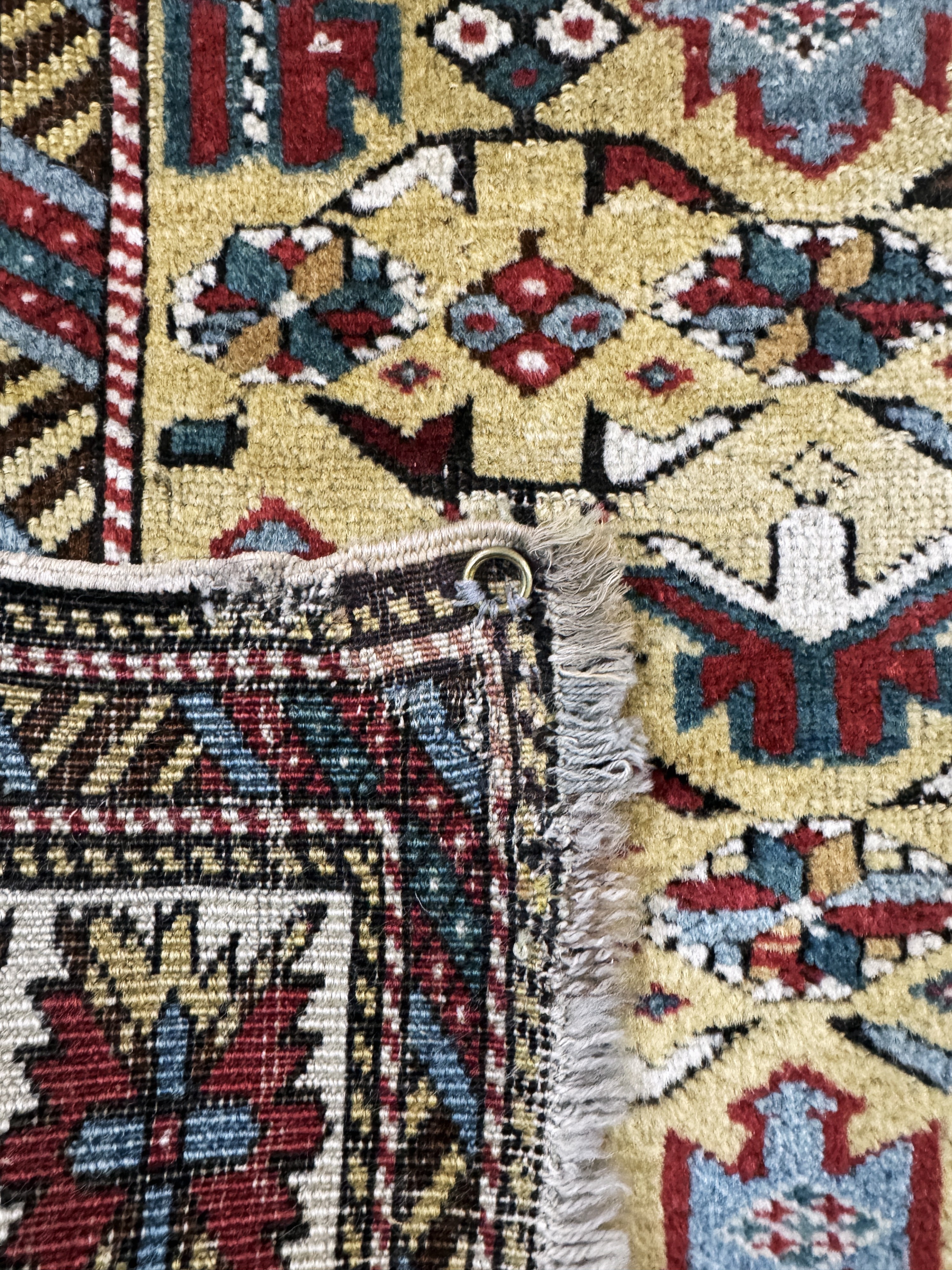 Detail g: Schirwan antik, Kaukasus, 19.Jhd, Wolle aufWolle, ca. 395 x 90 cm, EHZ: 2-3