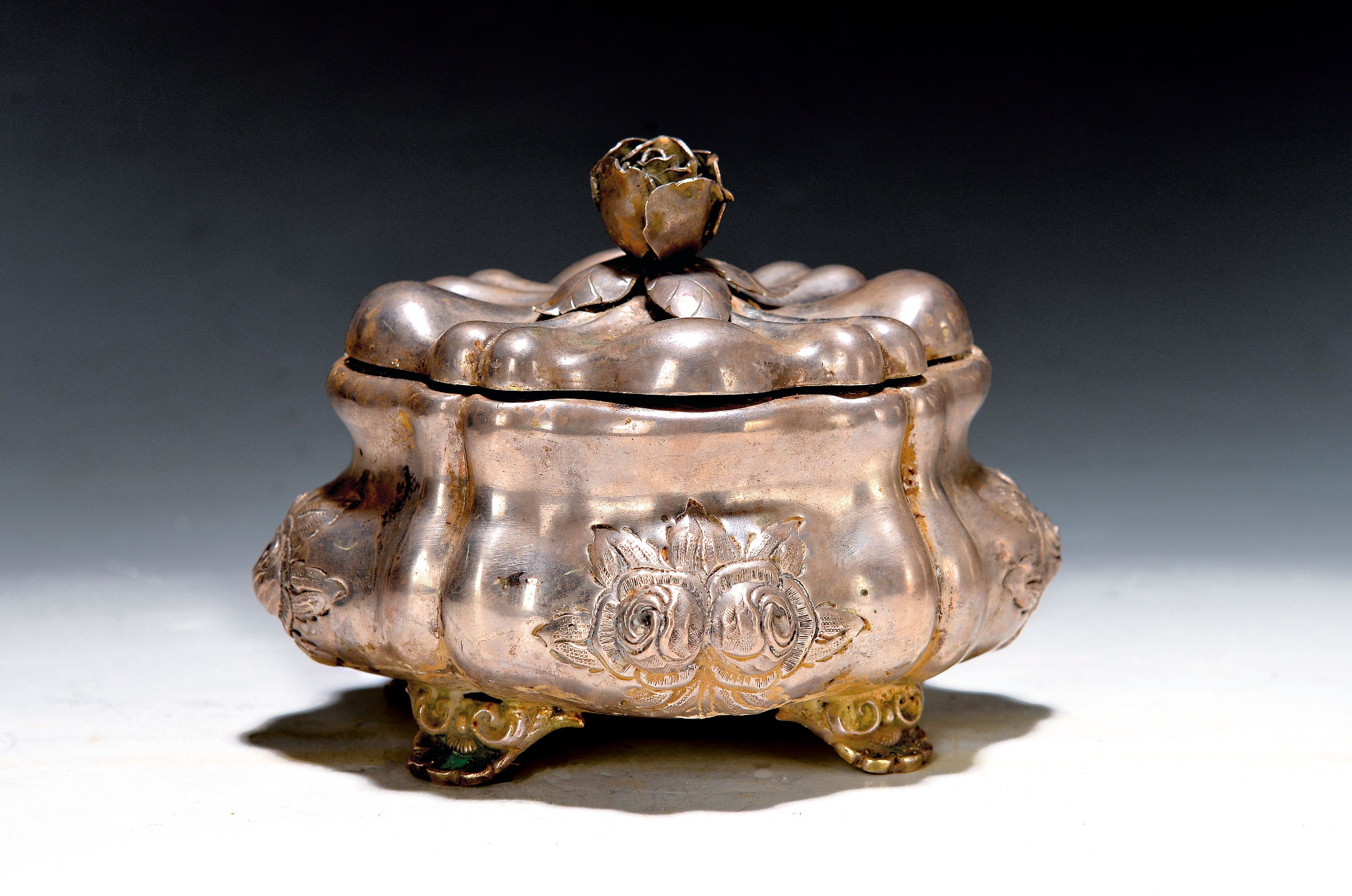 Image 27062368 - Zuckerdose, Donaumonarchie Österreich-Ungarn, 1937-64, 800er, innenvergoldet, ...