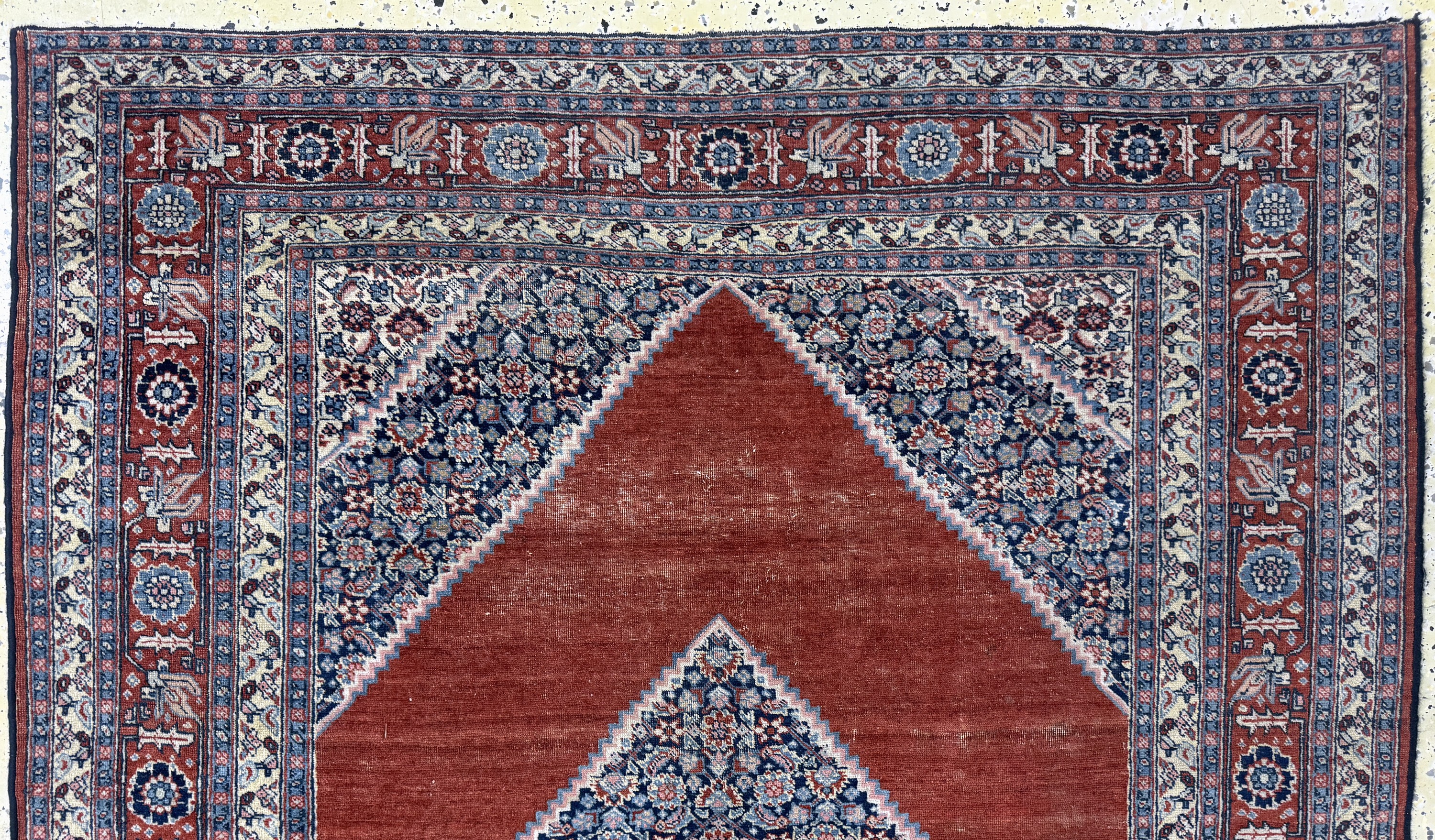 Detail a: Täbriz antik, Persien, 19.Jhd, Wolle auf Baumwolle, ca. 190 x 136 cm, EHZ: 3(restauriert)