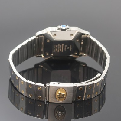 27062332b - CARTIER Santos Herrenarmbanduhr in Stahl/Gold Referenz 1172961, Schweiz um 1990, ...