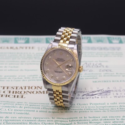 Image ROLEX Herrenarmbanduhr Oyster Perpetual Datejust Referenz 16233, Automatik, P-Serie, ...
