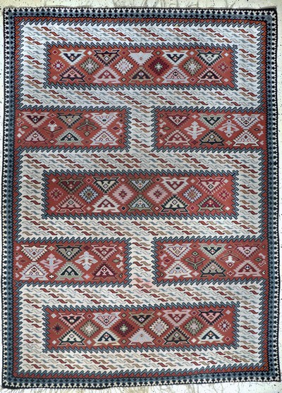 Image Sumakh alt, Kaukasus, Anfang 20.Jhd, Wolle auf Wolle, ca. 280 x 205 cm, verfärbt, EHZ: ...