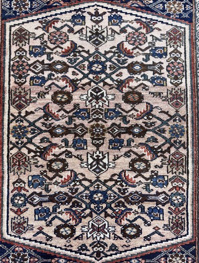 27062366d - Hamadan antik, Persien, 19.Jhd, Wolle auf Baumwolle, ca. 190 x 140 cm, EHZ: 2 ...