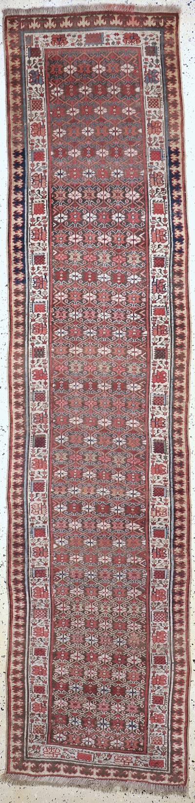 Image Kazak antik, Kaukasus, 19.Jhd, Wolle auf Wolle, ca. 320 x 80 cm, EHZ: 3(restauriert) ...