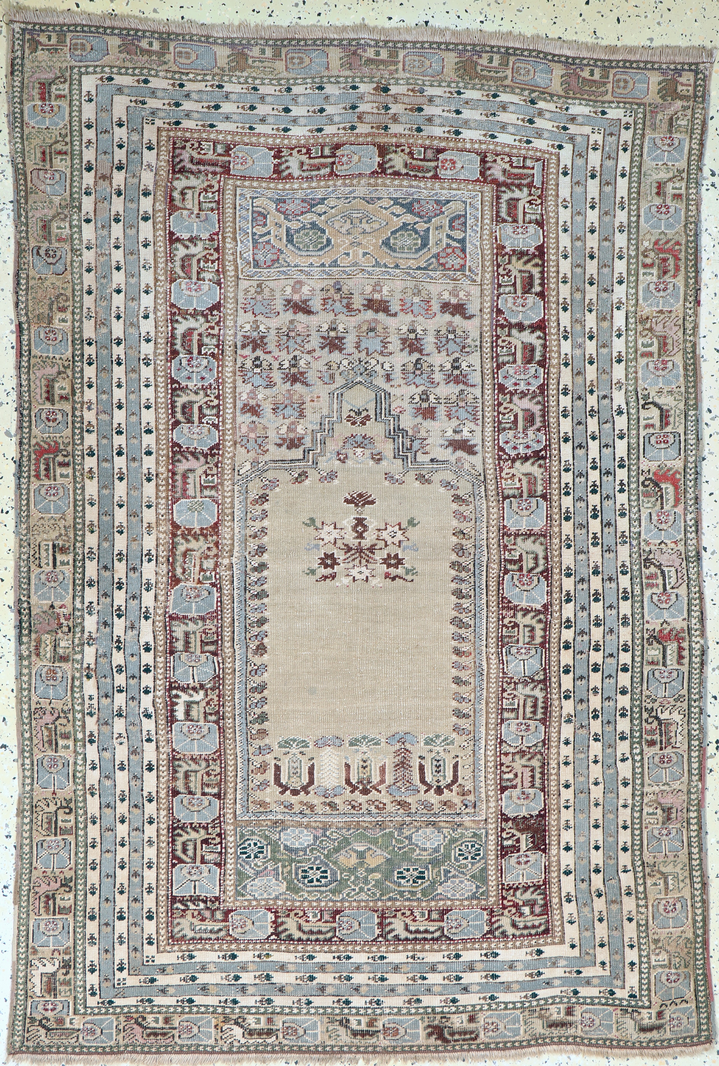 Image 27062427 - Giordes antik, Türkei, 19.Jhd, Wolle auf Wolle, ca. 170 x 120 cm, EHZ: 3(restauriert) ...