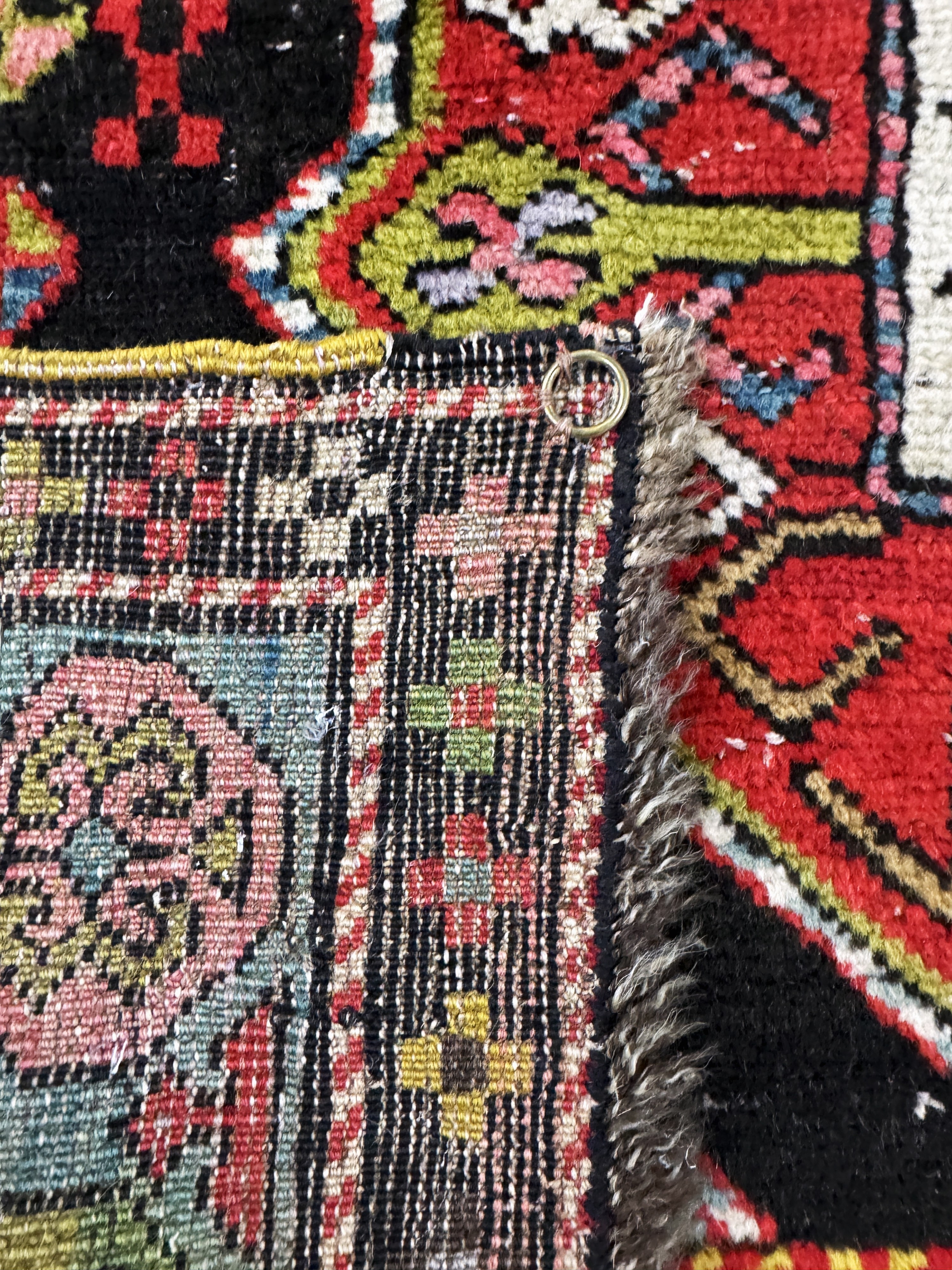 Detail f: Kazak antik, Kaukasus, um 1900, Wolle auf Wolle, ca. 150 x 120 cm, EHZ: 3(restauriert)