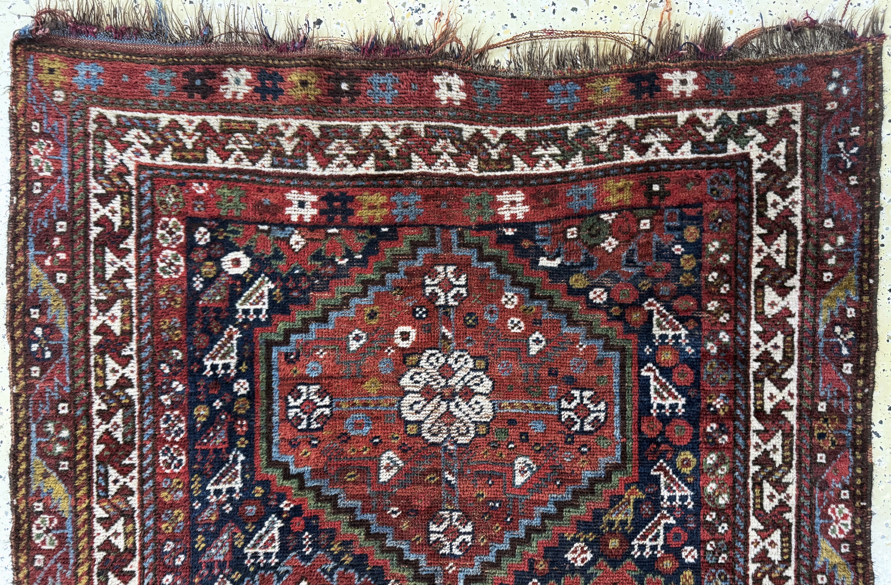 Detail a: Schiraz antik, Persien, 19.Jhd, Wolle auf Wolle, ca. 180 x 120 cm, EHZ: 2