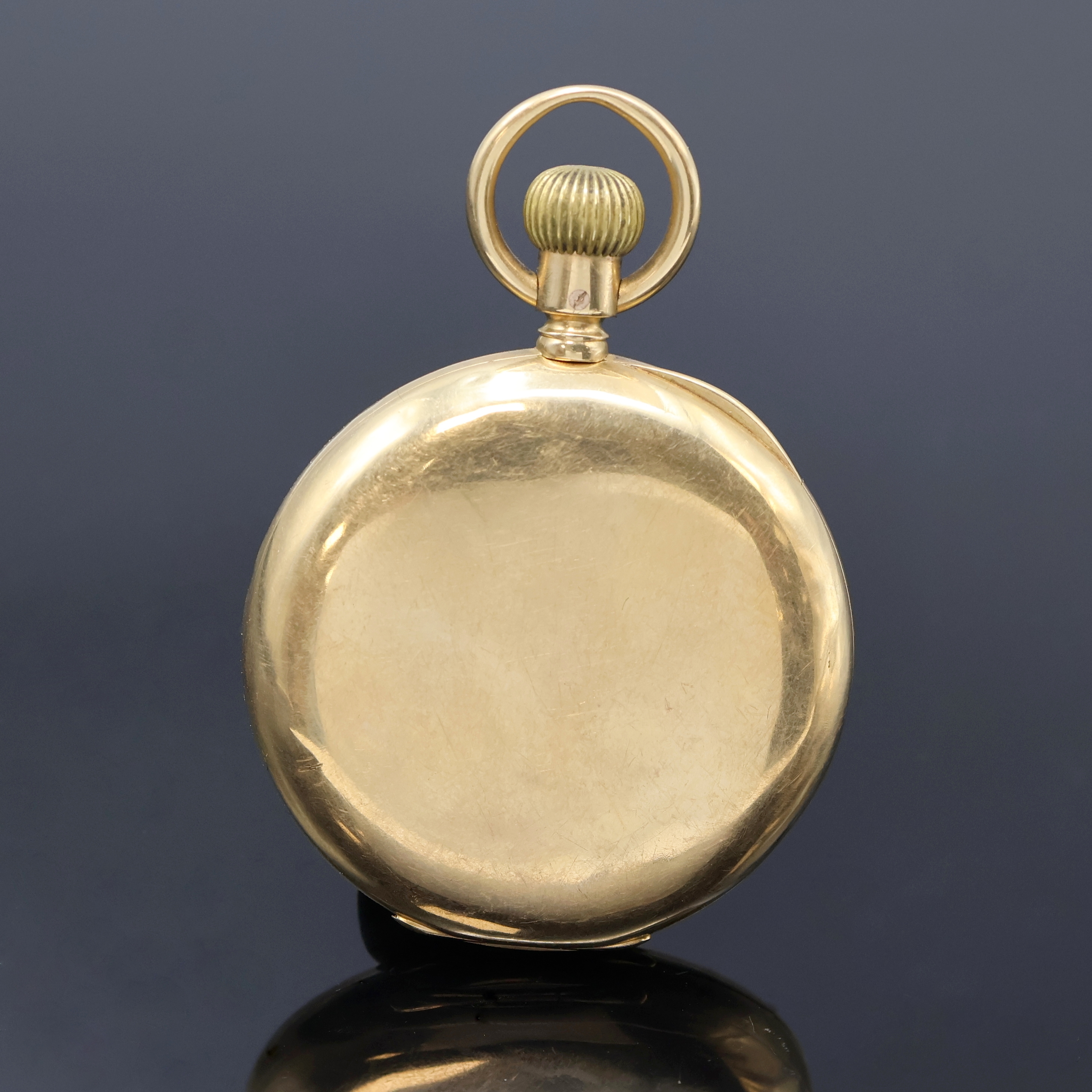 Detail b: A. LANGE & SÖHNE Herrensavonette in GG 750/000, Deutschland um 1880, glattes 3- Deckel Goldgeh. dell., Schmuckmonogramm auf Sprungdeckel, 2-tlg. ...