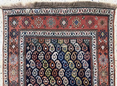 27062401a - Kazak antik, Kaukasus, 19.Jhd, Wolle auf Wolle, ca. 305 x 110 cm, EHZ: 3(restauriert), ...