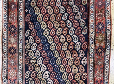 27062401c - Kazak antik, Kaukasus, 19.Jhd, Wolle auf Wolle, ca. 305 x 110 cm, EHZ: 3(restauriert), ...