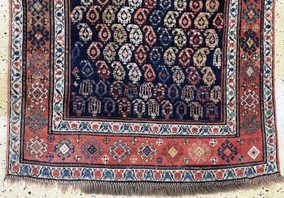 27062401d - Kazak antik, Kaukasus, 19.Jhd, Wolle auf Wolle, ca. 305 x 110 cm, EHZ: 3(restauriert), ...