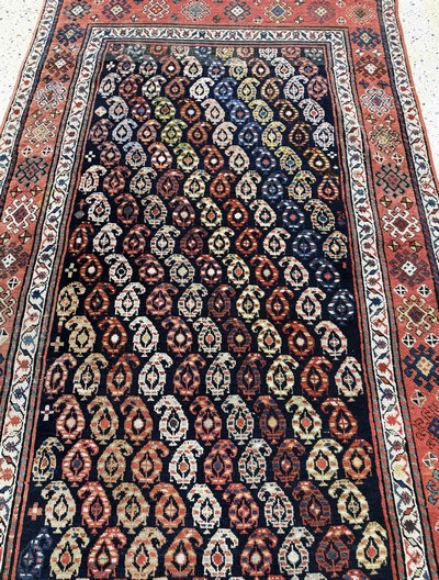 27062401e - Kazak antik, Kaukasus, 19.Jhd, Wolle auf Wolle, ca. 305 x 110 cm, EHZ: 3(restauriert), ...