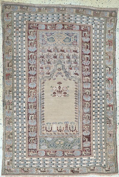 Image Giordes antik, Türkei, 19.Jhd, Wolle auf Wolle, ca. 170 x 120 cm, EHZ: 3(restauriert) ...