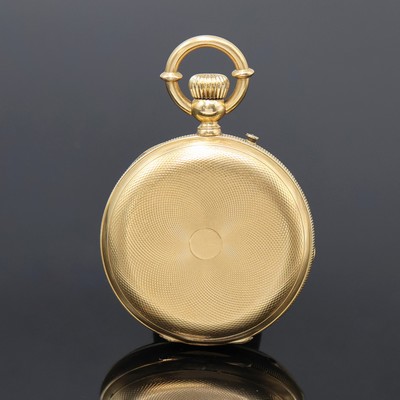 27062464a - GOEORGES ROBERT Locle Savonette in GG 750/000, Schweiz um 1870, guill. 3-Deckel ...