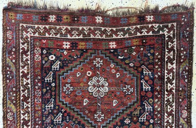 27062478a - Schiraz antik, Persien, 19.Jhd, Wolle auf Wolle, ca. 180 x 120 cm, EHZ: 2 Schätzpreis: ...