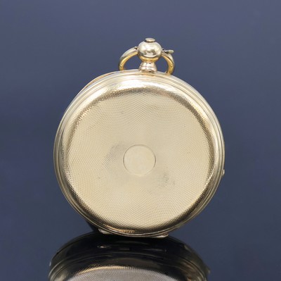 27062483b - ROBERT Geneve Herrensavonette in GG 750/000, Schweiz um 1860, Schlüsselaufzug, guill. ...