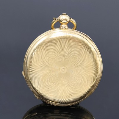 27062483c - ROBERT Geneve Herrensavonette in GG 750/000, Schweiz um 1860, Schlüsselaufzug, guill. ...