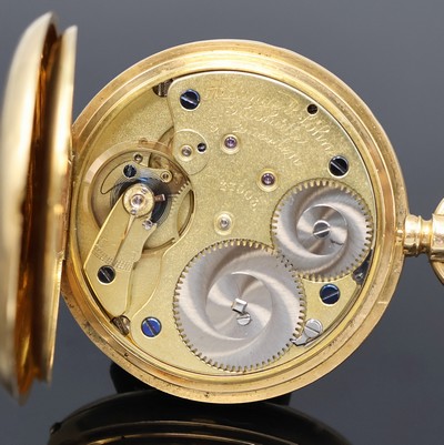 27062489f - A. LANGE & SÖHNE Herrensavonette in GG 750/000, Deutschland um 1880, glattes 3- Deckel ...