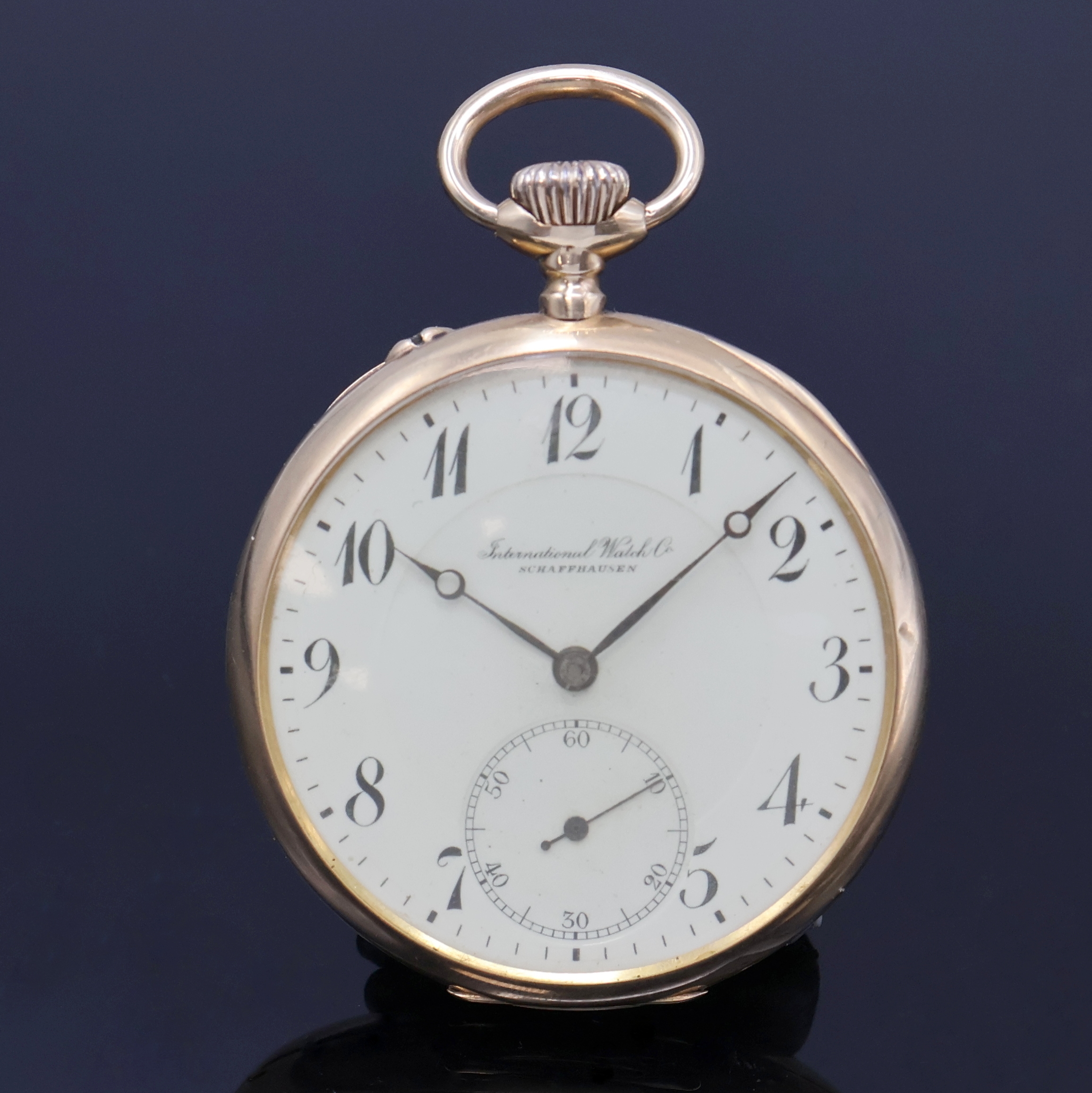 Image 27062519 - IWC Herrentaschenuhr in GG 585/000, Schweiz um 1918, guill. Geh. dell., Metallcuvette, ...