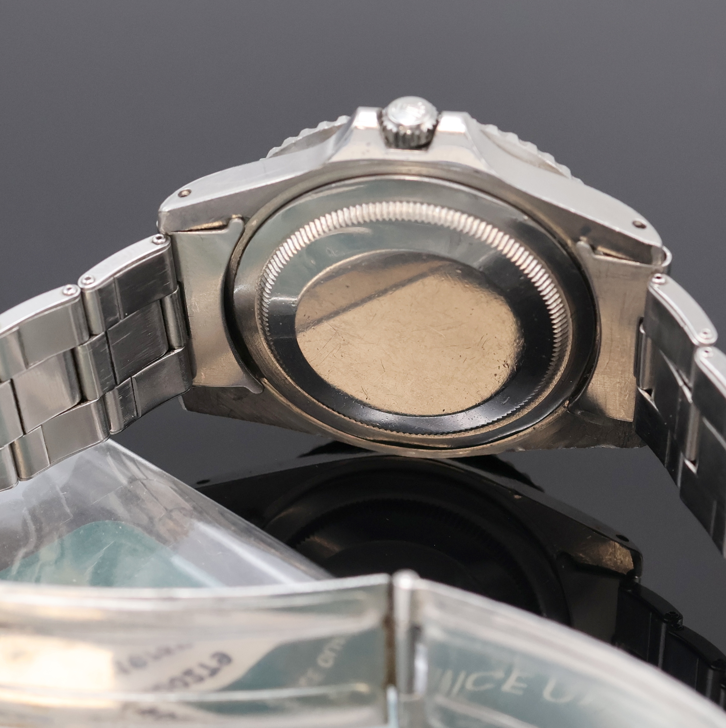 Detail f: ROLEX GMT-Master Referenz 1675 von 1966 mit fantastischem original Glanzzifferblatt, Automatik, verschr. Oystergeh. im Boden bez. 2. Quartal 1966, ...