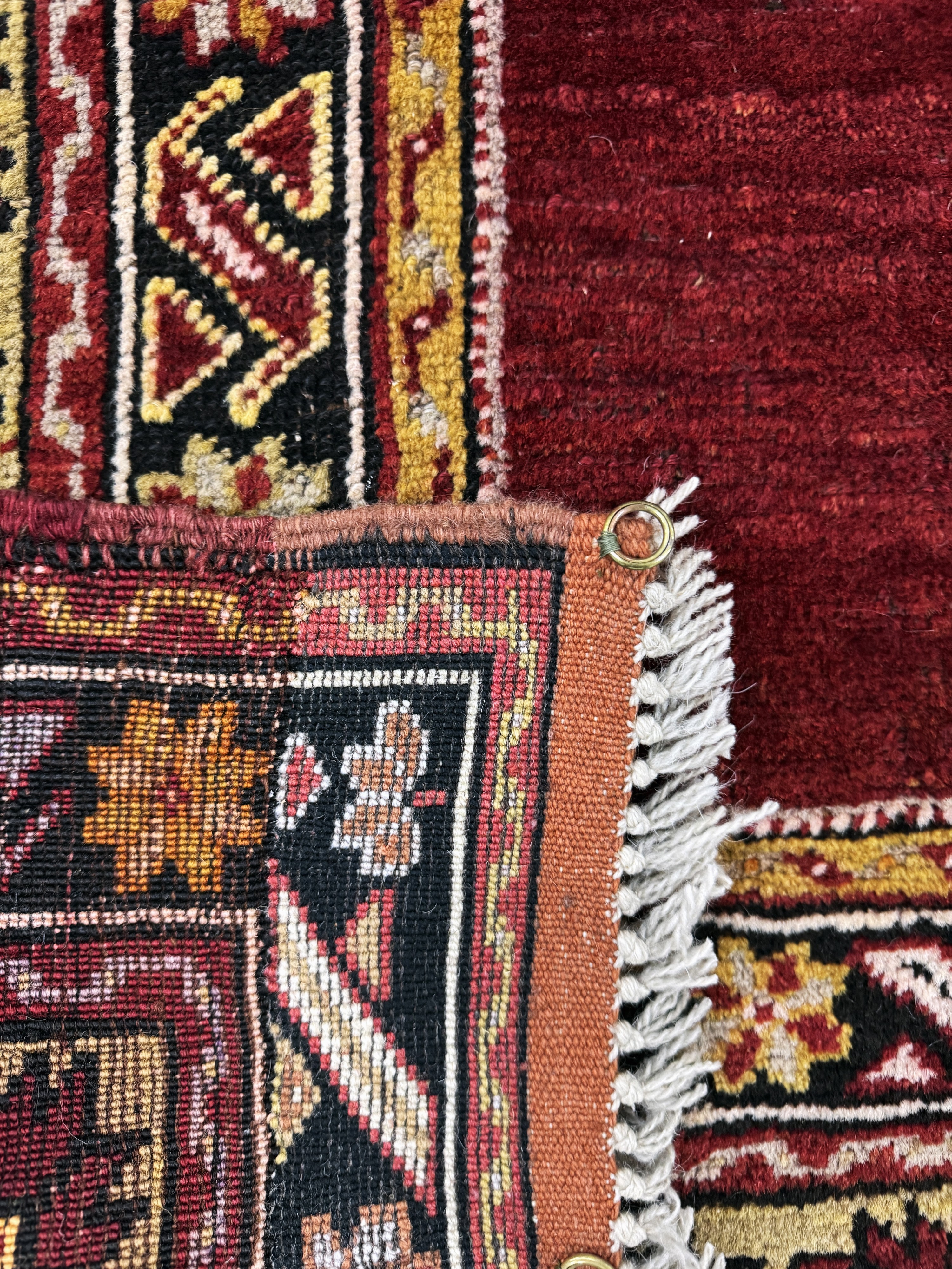 Detail e: Kirsehir antik, Türkei, um 1900, Wolle auf Wolle, ca. 160 x 115 cm, EHZ: 2(restauriert)