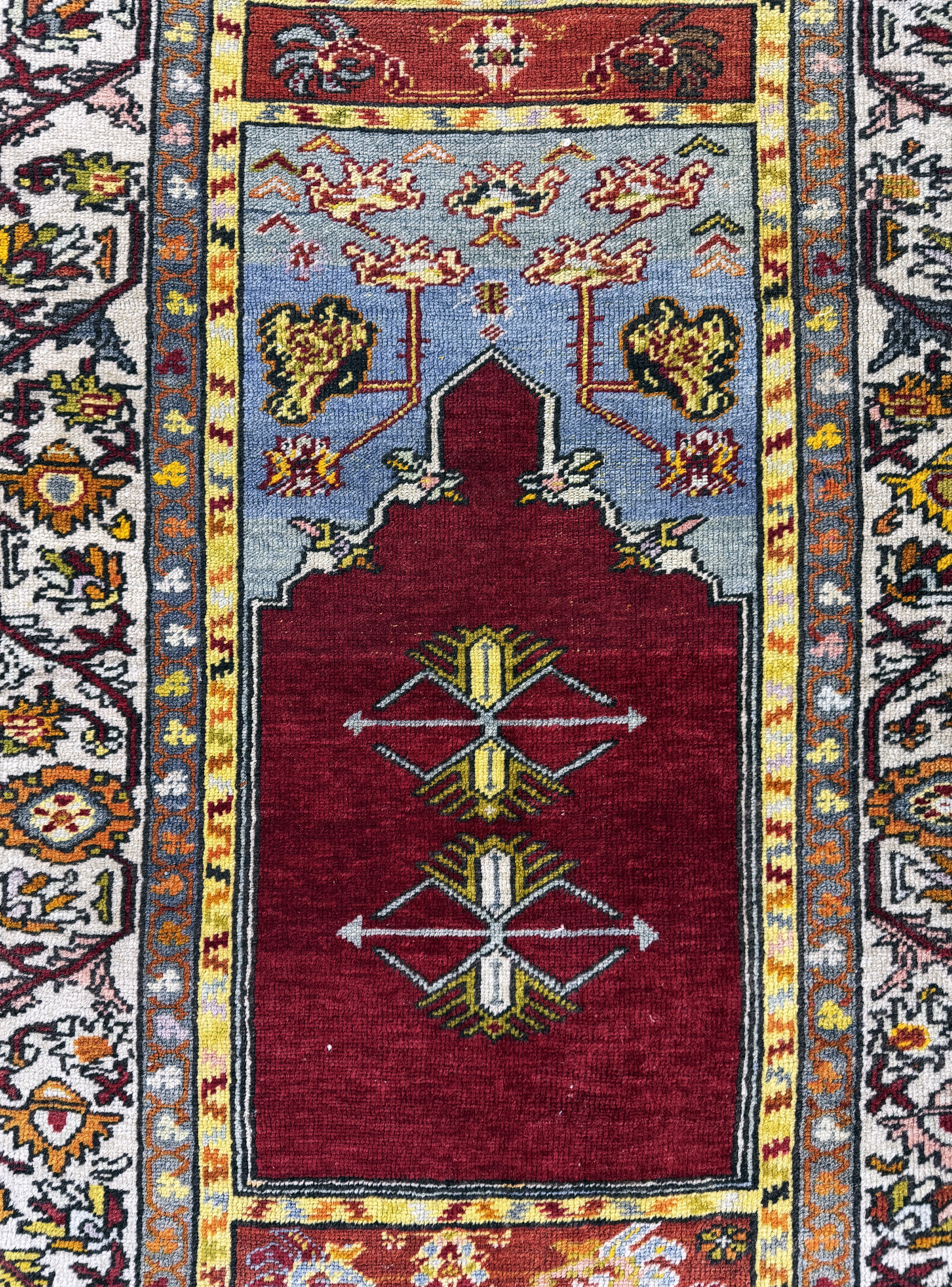 Detail c: Melas antik, Türkei, um 1900, Wolle auf Wolle, ca. 140 x 100 cm, EHZ: 2-3