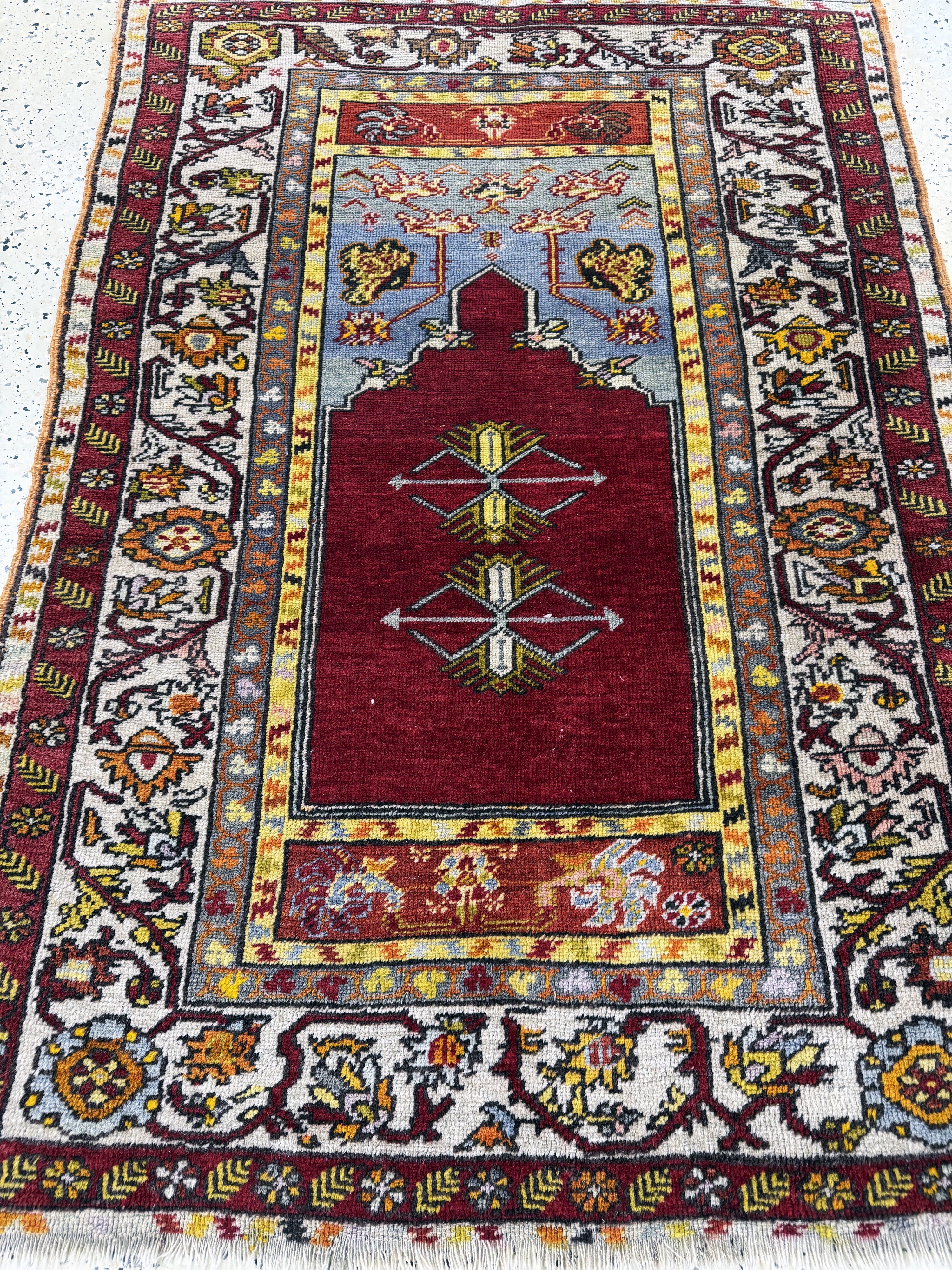 Detail d: Melas antik, Türkei, um 1900, Wolle auf Wolle, ca. 140 x 100 cm, EHZ: 2-3