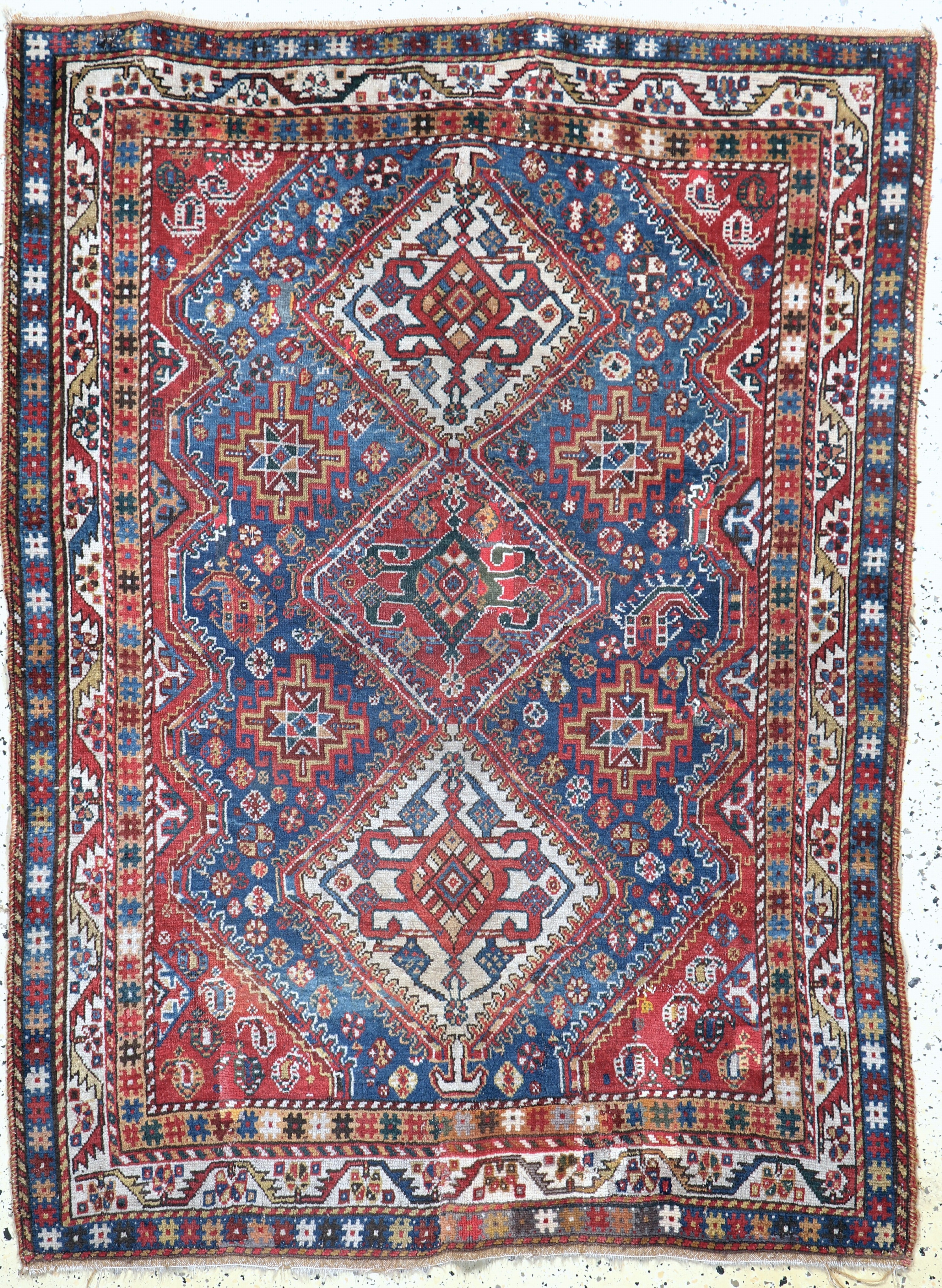 Image 27062570 - Ghaschgai antik, Persien, 19.Jhd, Wolle aufWolle, ca. 170 x 122 cm, EHZ: 3(restauriert) ...