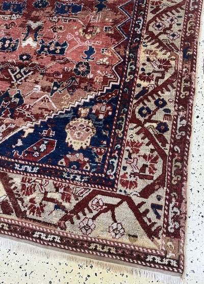 27062526a - Kula antik, Türkei, 19.Jhd, Wolle auf Wolle, ca. 170 x 150 cm, EHZ: 3(restauriert) ...