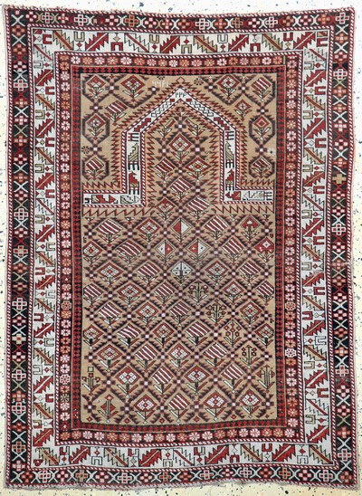 Image Schirwan´Gebetsteppich´antik, Kaukasus, 19.Jhd, Wolle auf Wolle, ca. 160 x 120 cm, EHZ: ...