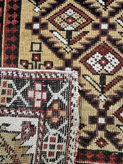 27062530e - Schirwan´Gebetsteppich´antik, Kaukasus, 19.Jhd, Wolle auf Wolle, ca. 160 x 120 cm, EHZ: ...