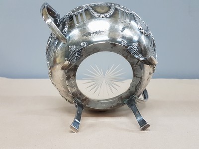 27062531g - Anbietschale mit Glaseinsatz, Gebr. Deyhle, Schwäbisch Gmünd, 1.Viertel 20.Jh., 800er, ...