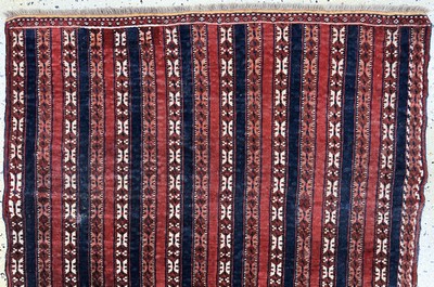 27062535d - Yomud´Pferdedecke´antik, Turkmenistan, um 1900, Wolle auf Wolle, ca. 130 x 100 cm, EHZ: ...