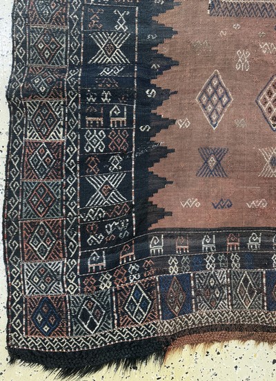 27062565b - Antike Verneh, Türkei, 19.Jhd, Wolle auf Wolle, ca. 200 x 145 cm, EHZ: 3(restauriert) ...