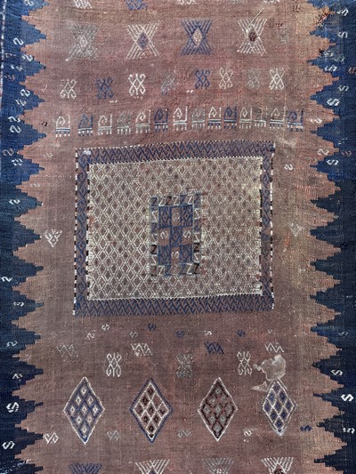 27062565c - Antike Verneh, Türkei, 19.Jhd, Wolle auf Wolle, ca. 200 x 145 cm, EHZ: 3(restauriert) ...