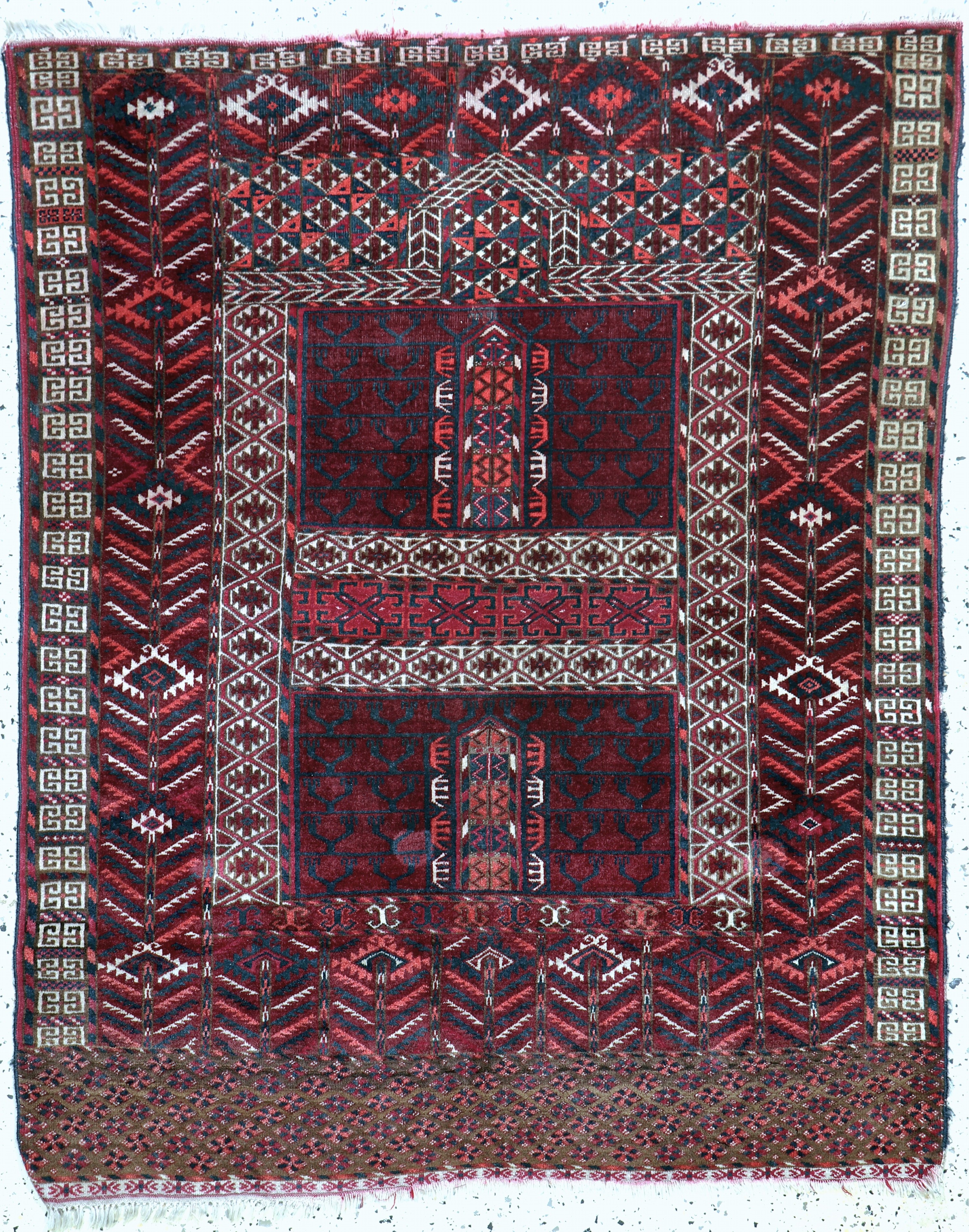 Image 27062604 - Tekke Engsi antik, Turkmenistan, um 1900, Wolle auf Wolle, ca. 150 x 120 cm, EHZ: ...